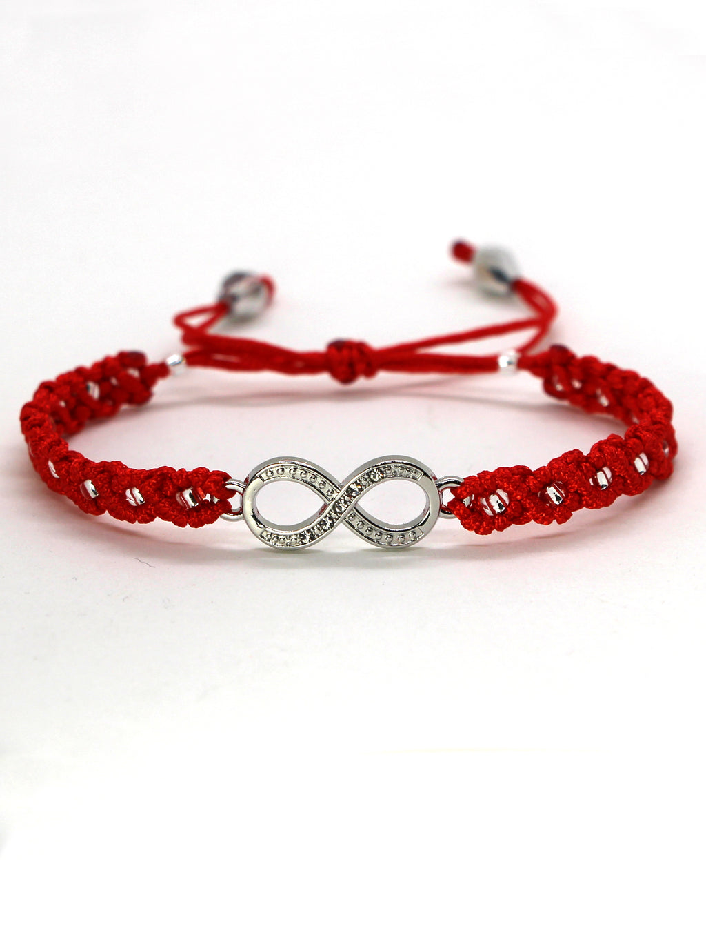 Red Infinity Macrame Bracelet