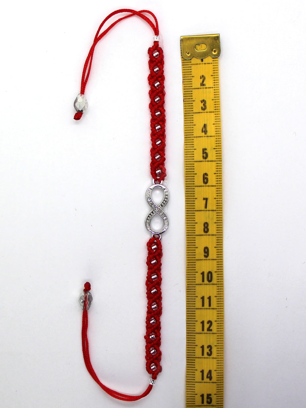 Red Infinity Macrame Bracelet