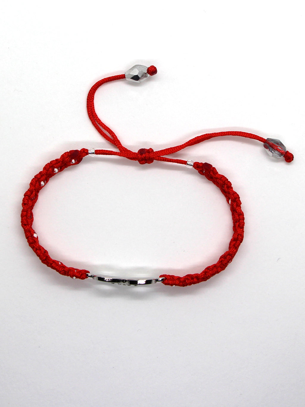 Red Infinity Macrame Bracelet