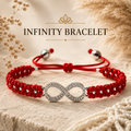 Red Infinity Macrame Bracelet