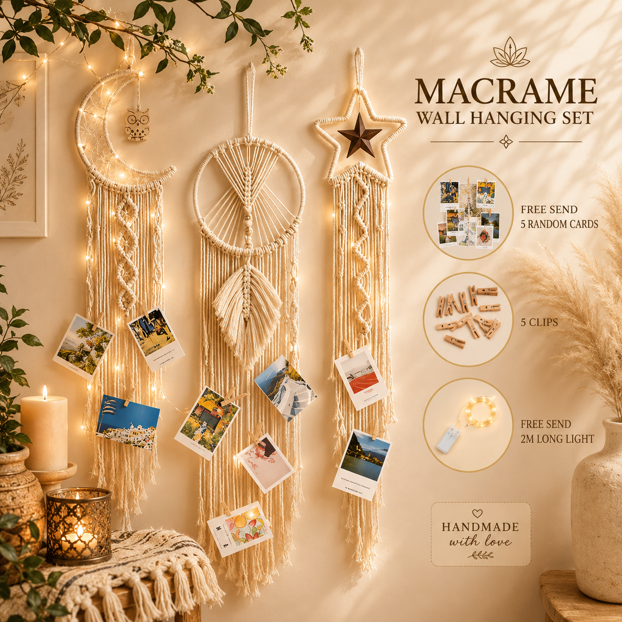 Boho Floral Hoop Wall Decor – Handmade Jute Wall Hanging | Guest Tutorial