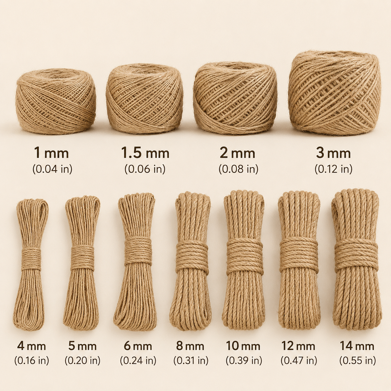 Natural Jute Rope for Crafts & Home Decor