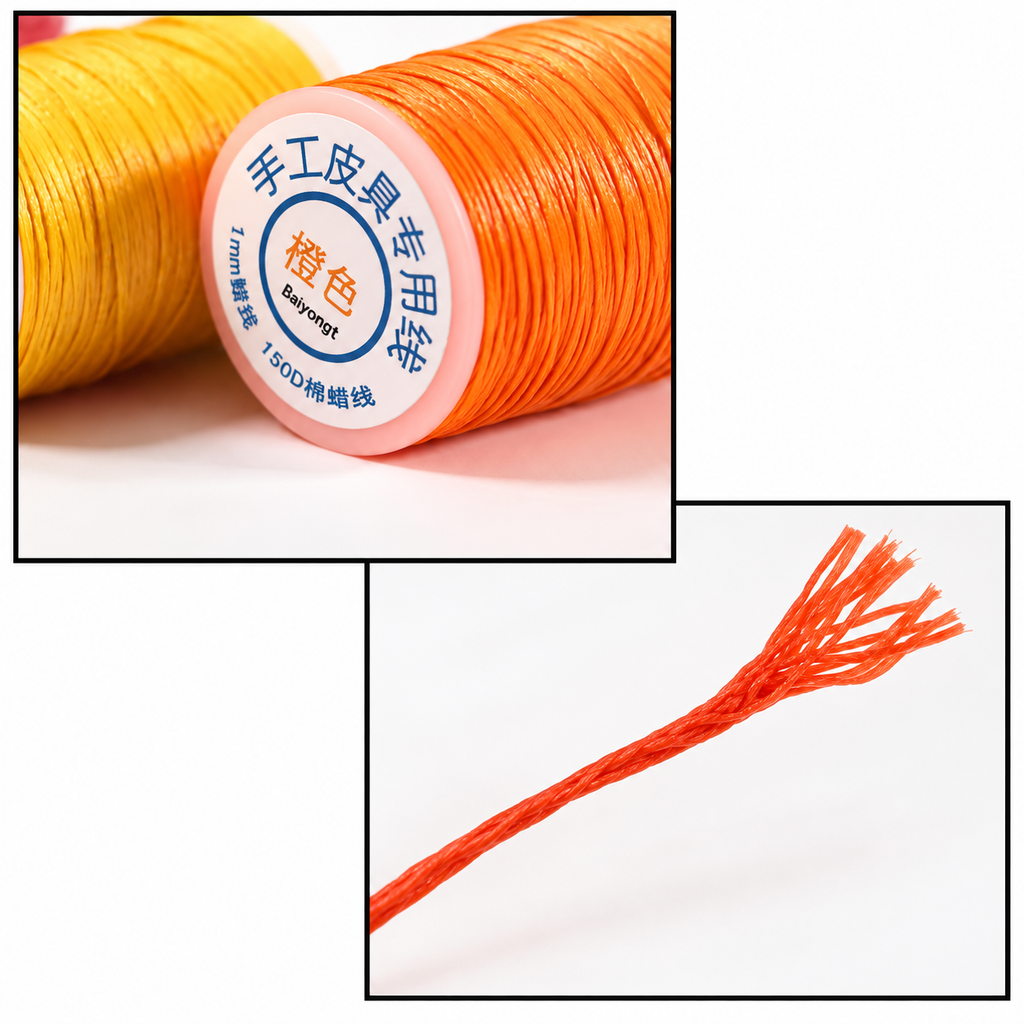 1mm Flat Waxed Thread – 65m (213 ft) | Leather & DIY Crafts