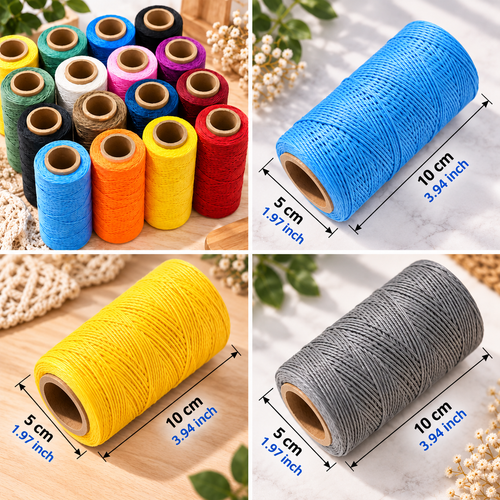 1mm Flat Waxed Thread – 65m (213 ft) | Leather & DIY Crafts