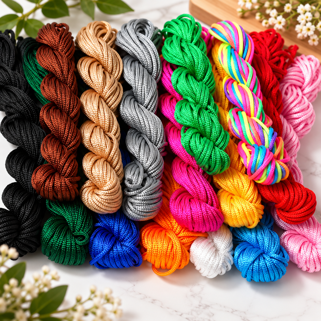 Nylon Macrame Cord – 1/1.5mm, 22m (72 ft) | 15 Colors