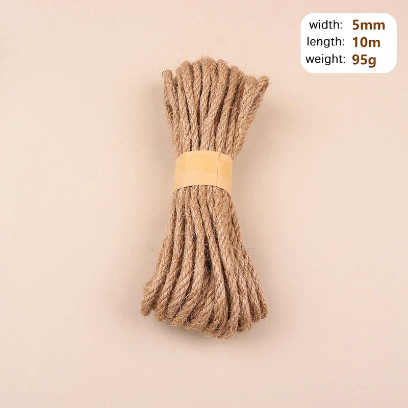 Natural Jute Rope for Crafts & Home Decor