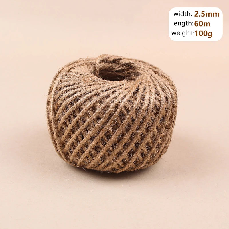 Natural Jute Rope for Crafts & Home Decor